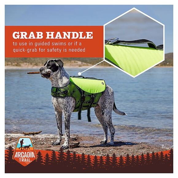 Arcadia Trail Flotation Aid Dog Harness Size XL Swim Vest High Vis Yellow‎ NWT - Picture 3 of 7
